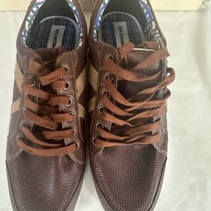 Brown tan white Ben Sherman, boat shoes, casual excellent like new condition